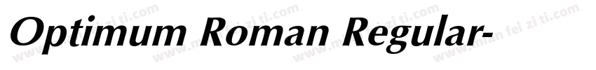 Optimum Roman Regular字体转换